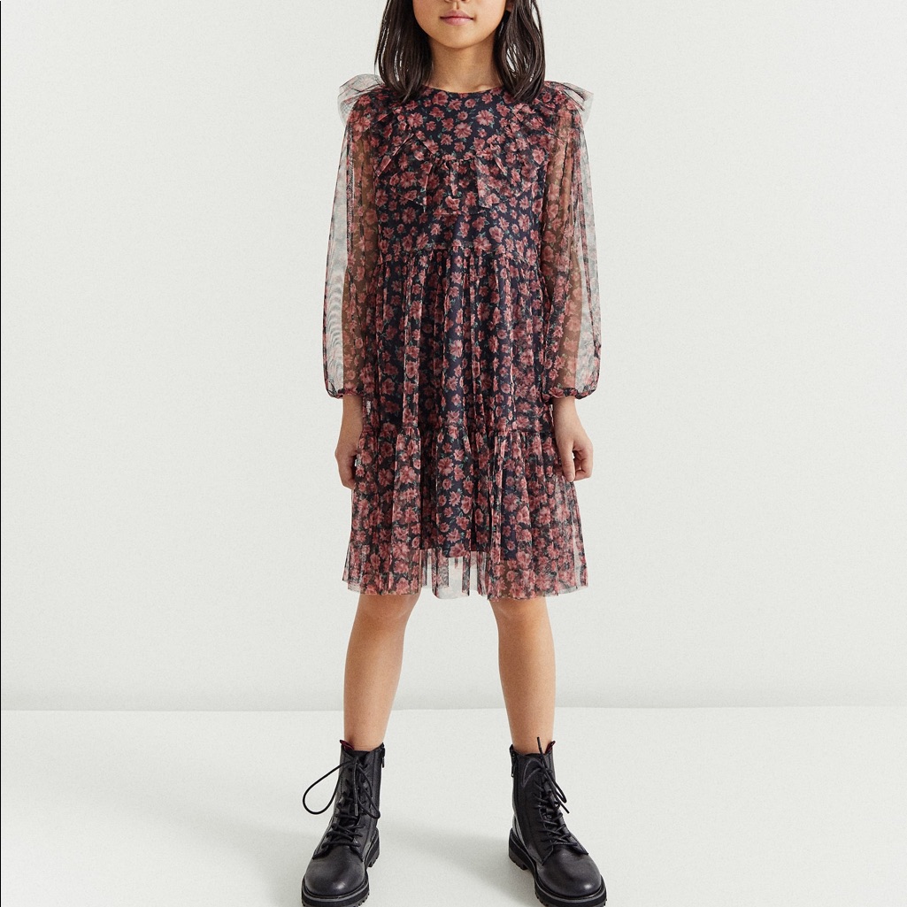 Zara Girls Floral Tulle Dress